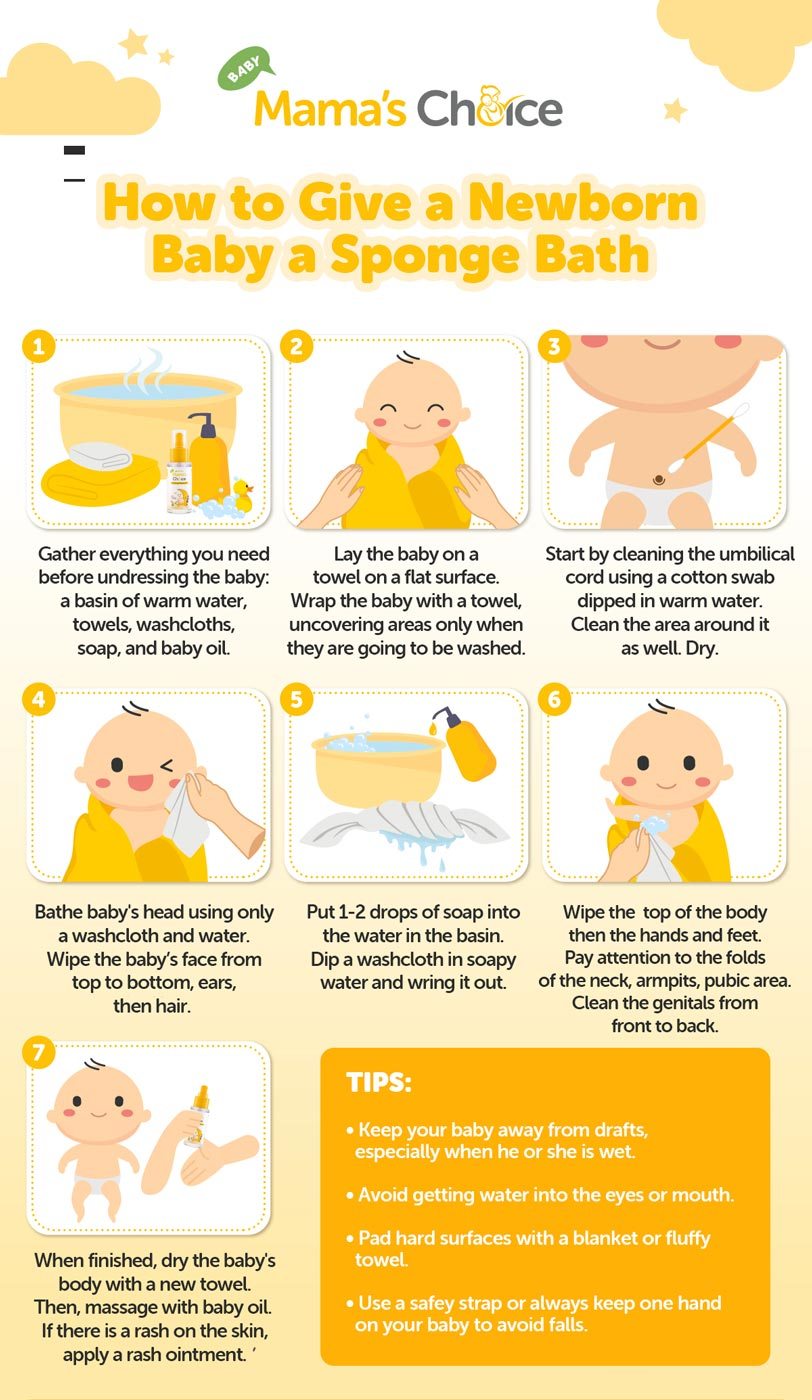 How to bathe a newborn baby with umbilical cord